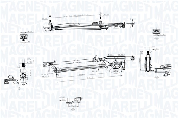 MAGNETI MARELLI Ablaktörlő mechanika TGT700AM_MM