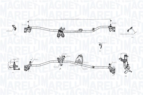 MAGNETI MARELLI Ablaktörlő mechanika TGT704DM_MM