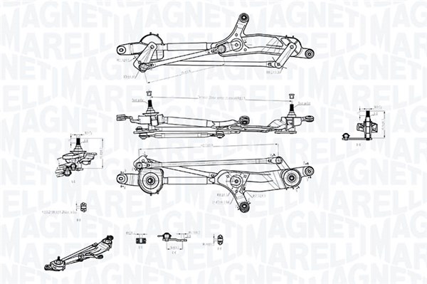 MAGNETI MARELLI Ablaktörlő mechanika TGT711MM_MM