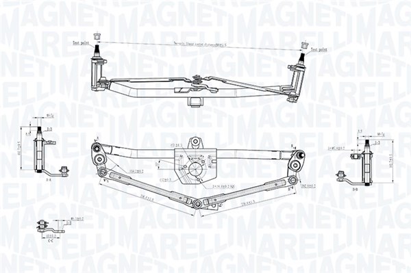 MAGNETI MARELLI Ablaktörlő mechanika TGT720VM_MM