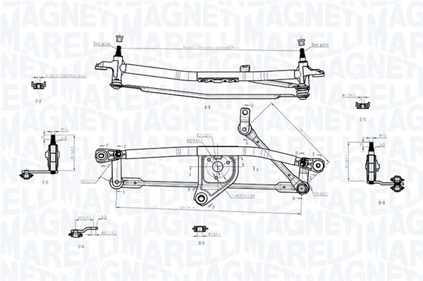 MAGNETI MARELLI Ablaktörlő mechanika TGT723BM_MM