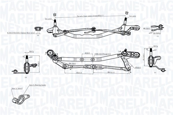 MAGNETI MARELLI Ablaktörlő mechanika TGT725DM_MM