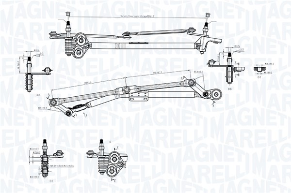 MAGNETI MARELLI Ablaktörlő mechanika TGT727FM_MM