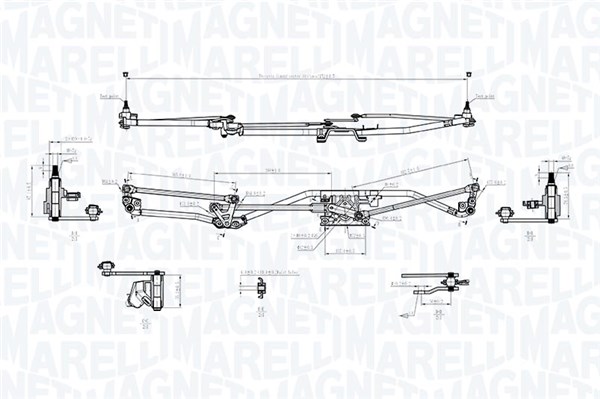 MAGNETI MARELLI Ablaktörlő mechanika TGT732MM_MM