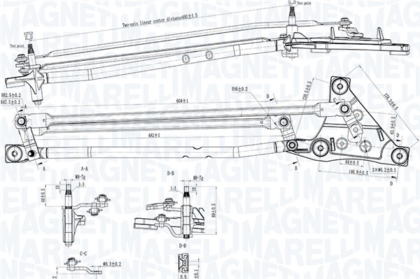 MAGNETI MARELLI Ablaktörlő mechanika TGT738SM_MM