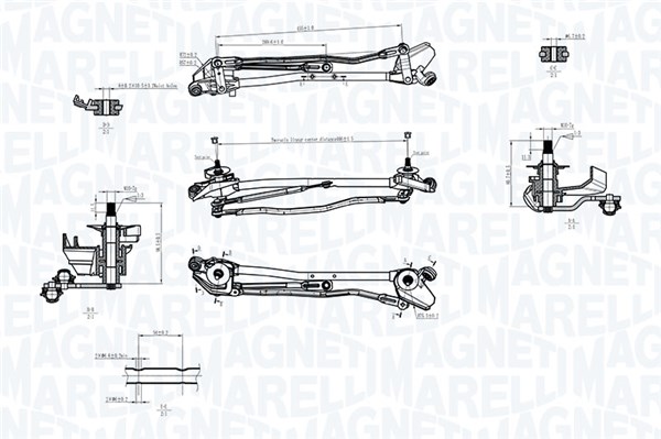 MAGNETI MARELLI Ablaktörlő mechanika TGT740UM_MM