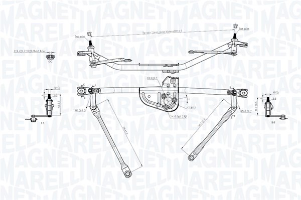 MAGNETI MARELLI Ablaktörlő mechanika TGT742ZM_MM