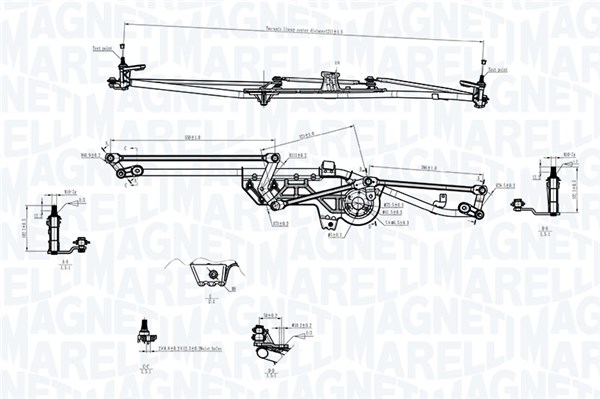 MAGNETI MARELLI Ablaktörlő mechanika TGT752LM_MM