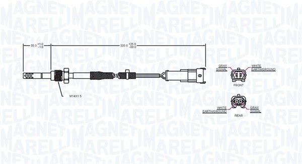 MAGNETI MARELLI Jeladó, kipufogógáz hőmérséklet STS0043_MM