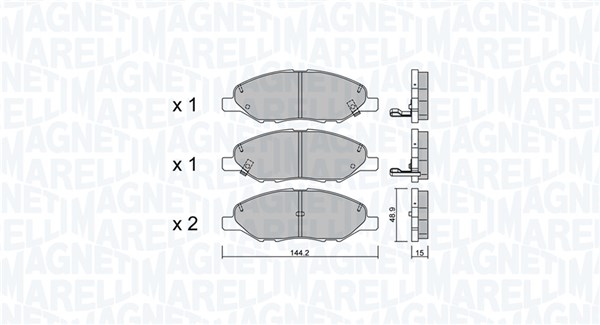 MAGNETI MARELLI Fékbetét, mind PF0971_MM