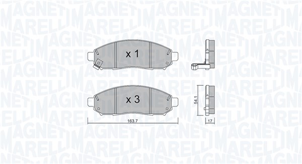 MAGNETI MARELLI Fékbetét, mind PF0982_MM