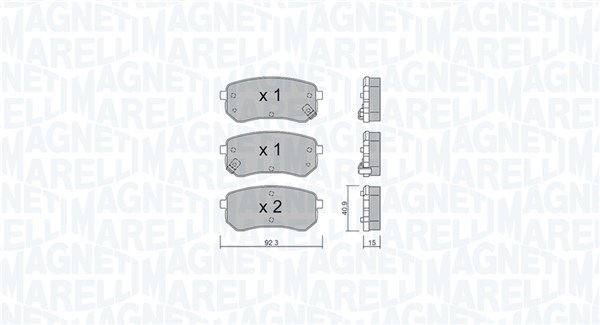 MAGNETI MARELLI Fékbetét, mind PF1004_MM