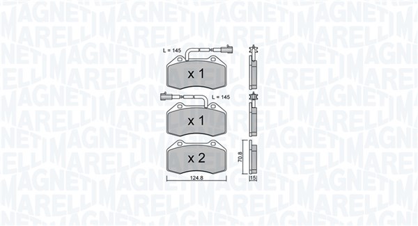 MAGNETI MARELLI Fékbetét, mind PF1157_MM