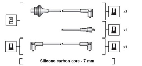 MAGNETI MARELLI Gyújtókábel készlet MSK1009_MM