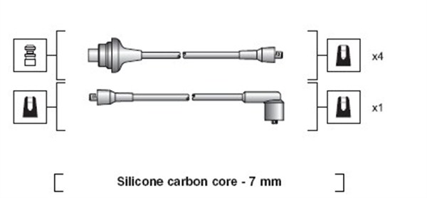 MAGNETI MARELLI Gyújtókábel készlet MSK1017_MM