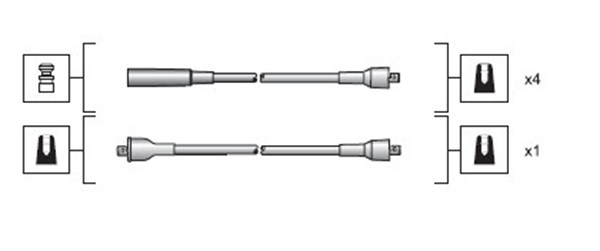 MAGNETI MARELLI Gyújtókábel készlet MSK1019_MM