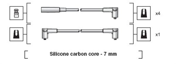 MAGNETI MARELLI Gyújtókábel készlet MSK1020_MM