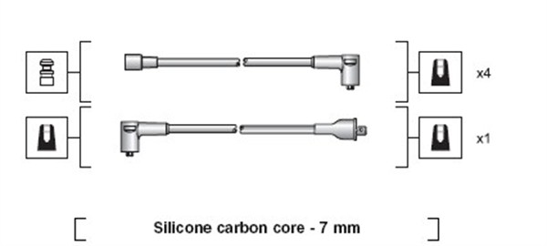 MAGNETI MARELLI Gyújtókábel készlet MSK1021_MM