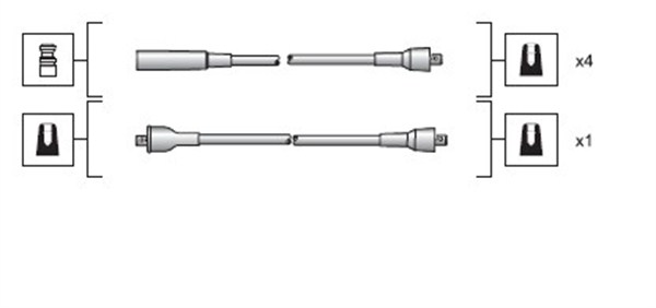 MAGNETI MARELLI Gyújtókábel készlet MSK1025_MM