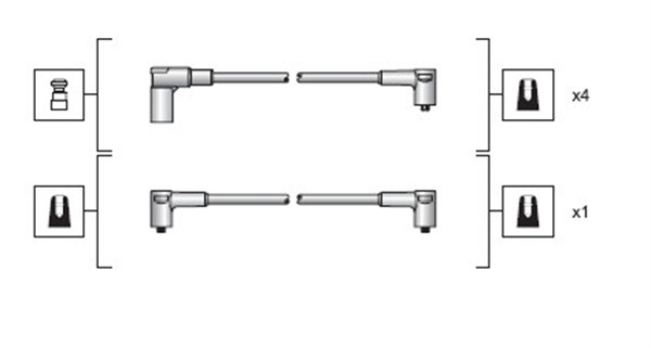 MAGNETI MARELLI Gyújtókábel készlet MSK1029_MM