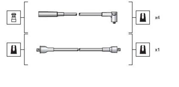 MAGNETI MARELLI Gyújtókábel készlet MSK1030_MM