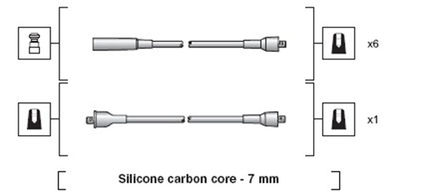 MAGNETI MARELLI Gyújtókábel készlet MSK1031_MM