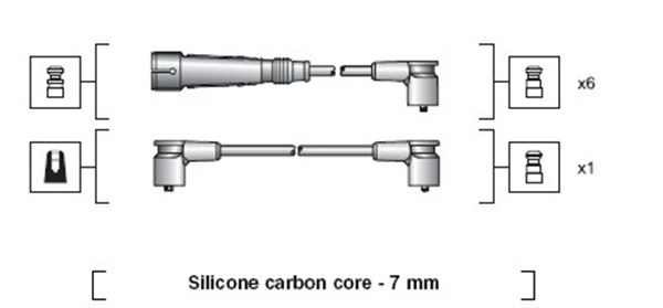 MAGNETI MARELLI Gyújtókábel készlet MSK1034_MM