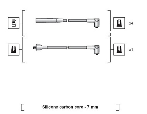 MAGNETI MARELLI Gyújtókábel készlet MSK1036_MM