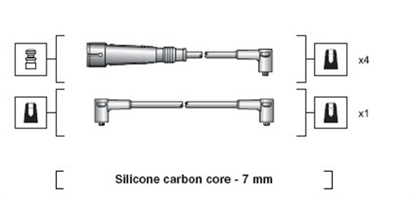 MAGNETI MARELLI Gyújtókábel készlet MSK1040_MM