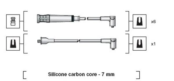 MAGNETI MARELLI Gyújtókábel készlet MSK1044_MM