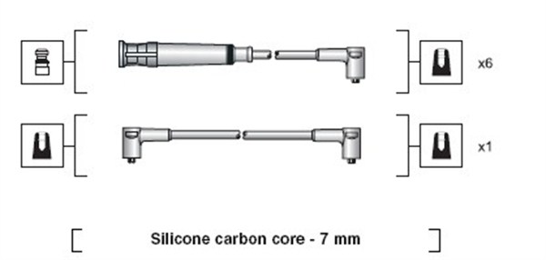 MAGNETI MARELLI Gyújtókábel készlet MSK1045_MM