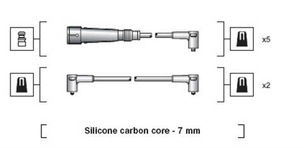 MAGNETI MARELLI Gyújtókábel készlet MSK1047_MM