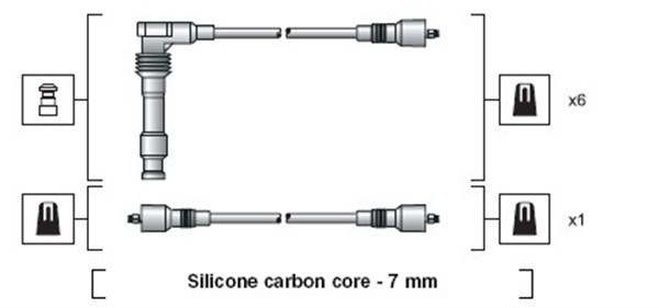 MAGNETI MARELLI Gyújtókábel készlet MSK1048_MM