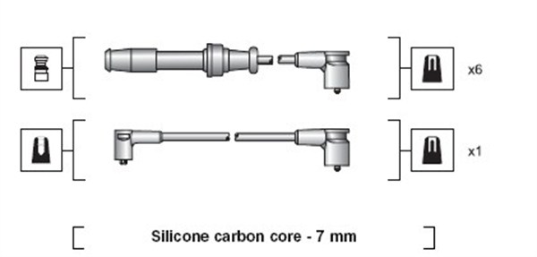 MAGNETI MARELLI Gyújtókábel készlet MSK1049_MM