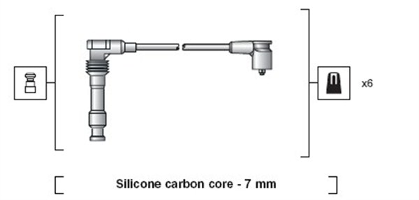 MAGNETI MARELLI Gyújtókábel készlet MSK1050_MM