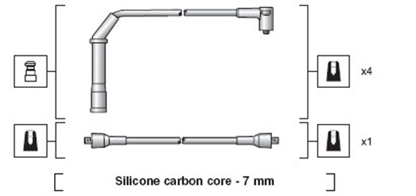 MAGNETI MARELLI Gyújtókábel készlet MSK1058_MM