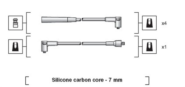 MAGNETI MARELLI Gyújtókábel készlet MSK1071_MM