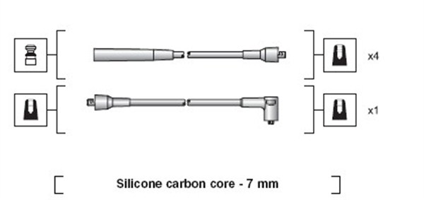 MAGNETI MARELLI Gyújtókábel készlet MSK1075_MM