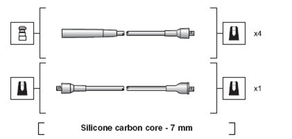 MAGNETI MARELLI Gyújtókábel készlet MSK1115_MM