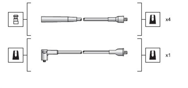 MAGNETI MARELLI Gyújtókábel készlet MSK1116_MM