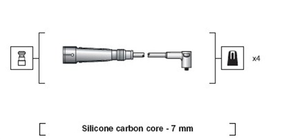 MAGNETI MARELLI Gyújtókábel készlet MSK1123_MM