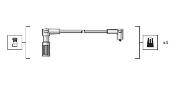 MAGNETI MARELLI Gyújtókábel készlet MSK1148_MM