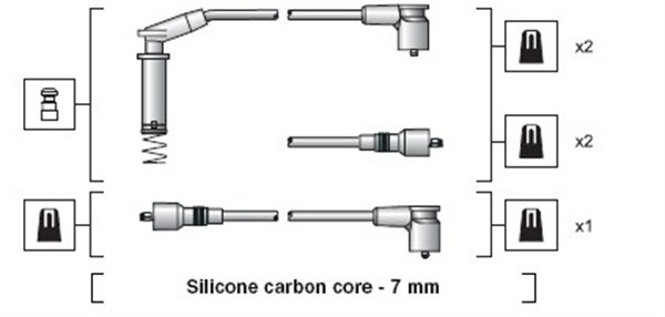 MAGNETI MARELLI Gyújtókábel készlet MSK1153_MM