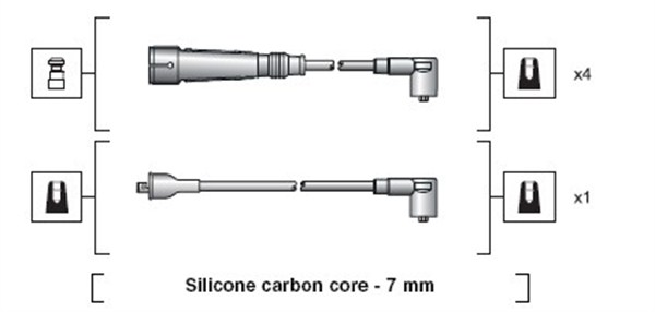 MAGNETI MARELLI Gyújtókábel készlet MSK1155_MM