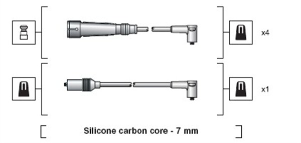 MAGNETI MARELLI Gyújtókábel készlet MSK1157_MM