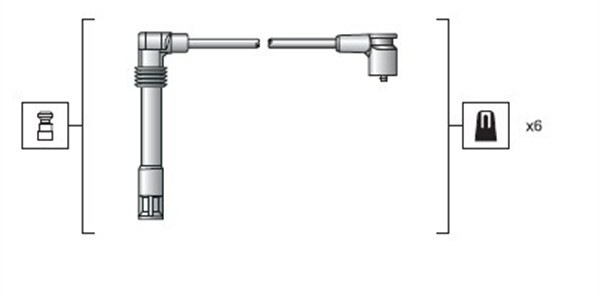 MAGNETI MARELLI Gyújtókábel készlet MSK1162_MM