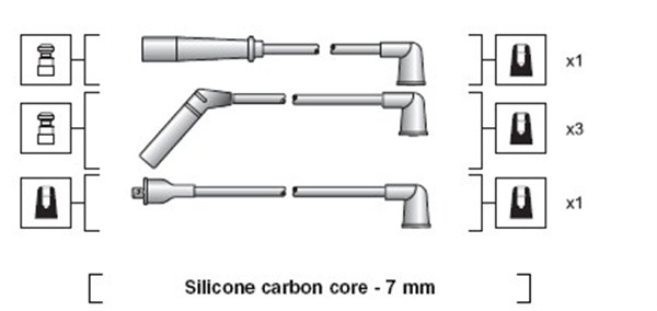 MAGNETI MARELLI Gyújtókábel készlet MSK1166_MM