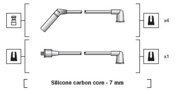MAGNETI MARELLI Gyújtókábel készlet MSK1167_MM