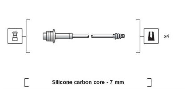 MAGNETI MARELLI Gyújtókábel készlet MSK1174_MM