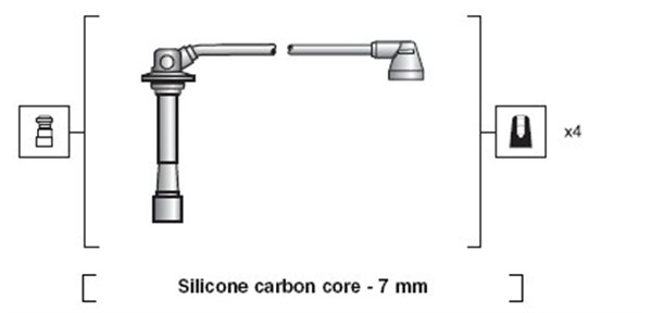 MAGNETI MARELLI Gyújtókábel készlet MSK1180_MM